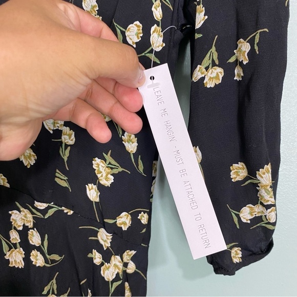 Flynn‎ Skye NWOT Elsie Midi Dress Floral Dark Tulip Sz XS - Picture 3 of 7